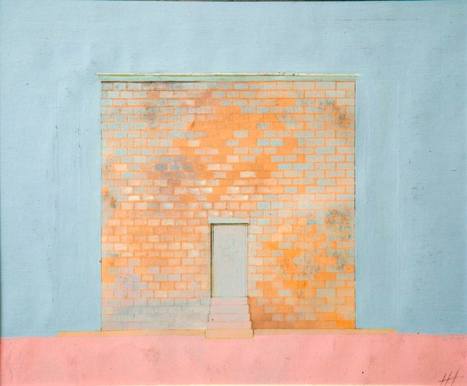 Architectural Drawing 9X11 Guache and pencil initialed