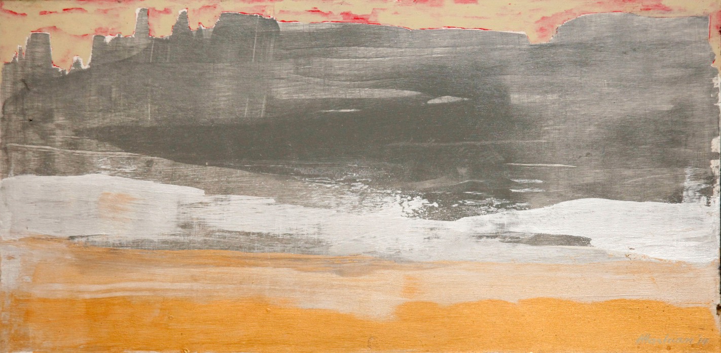 Gothem by the Golden Shore 12.5X25.5 oil