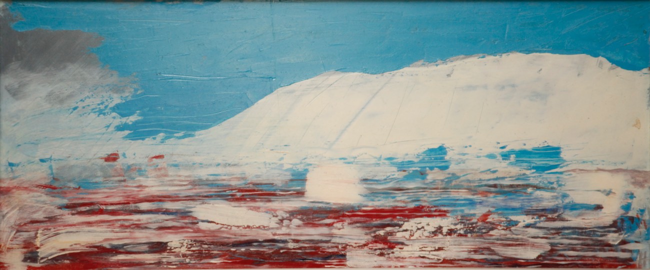Moby Dick 11X24 oil plywood 2007 initialed