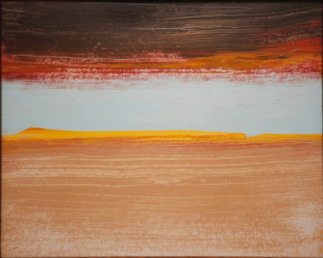 The Bonneville Salt Flats 14X18 oil and alkyd on masonite 2014