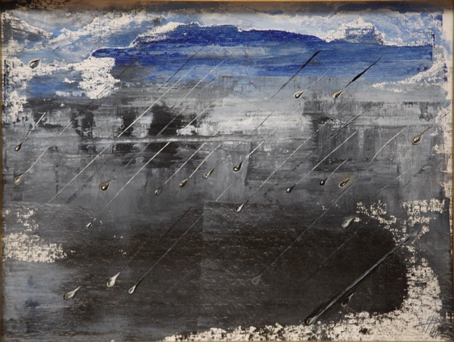 White House in Rain 14X18 oil on cavnasboard 2003