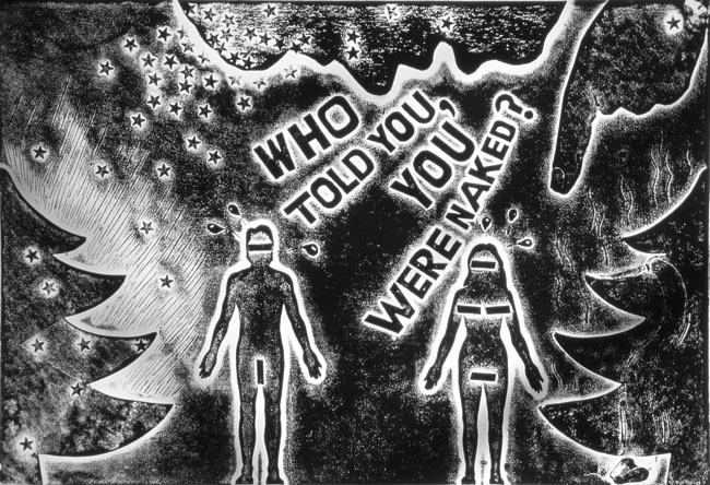 Who told You You Were Naked collagraph 72