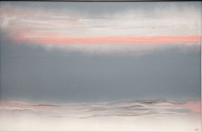 Winter Waters 16X20 oil and alkyd 2011 initialed