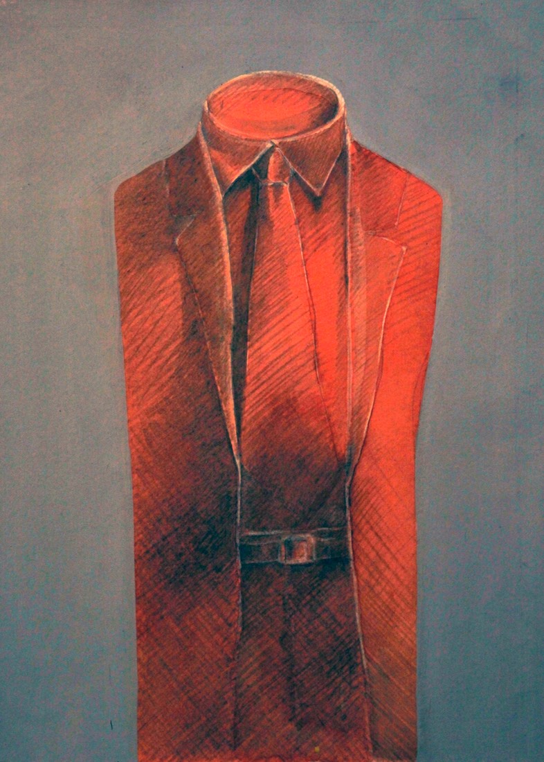 Study for Carving-variation 11.75X8.5 wash and pencil